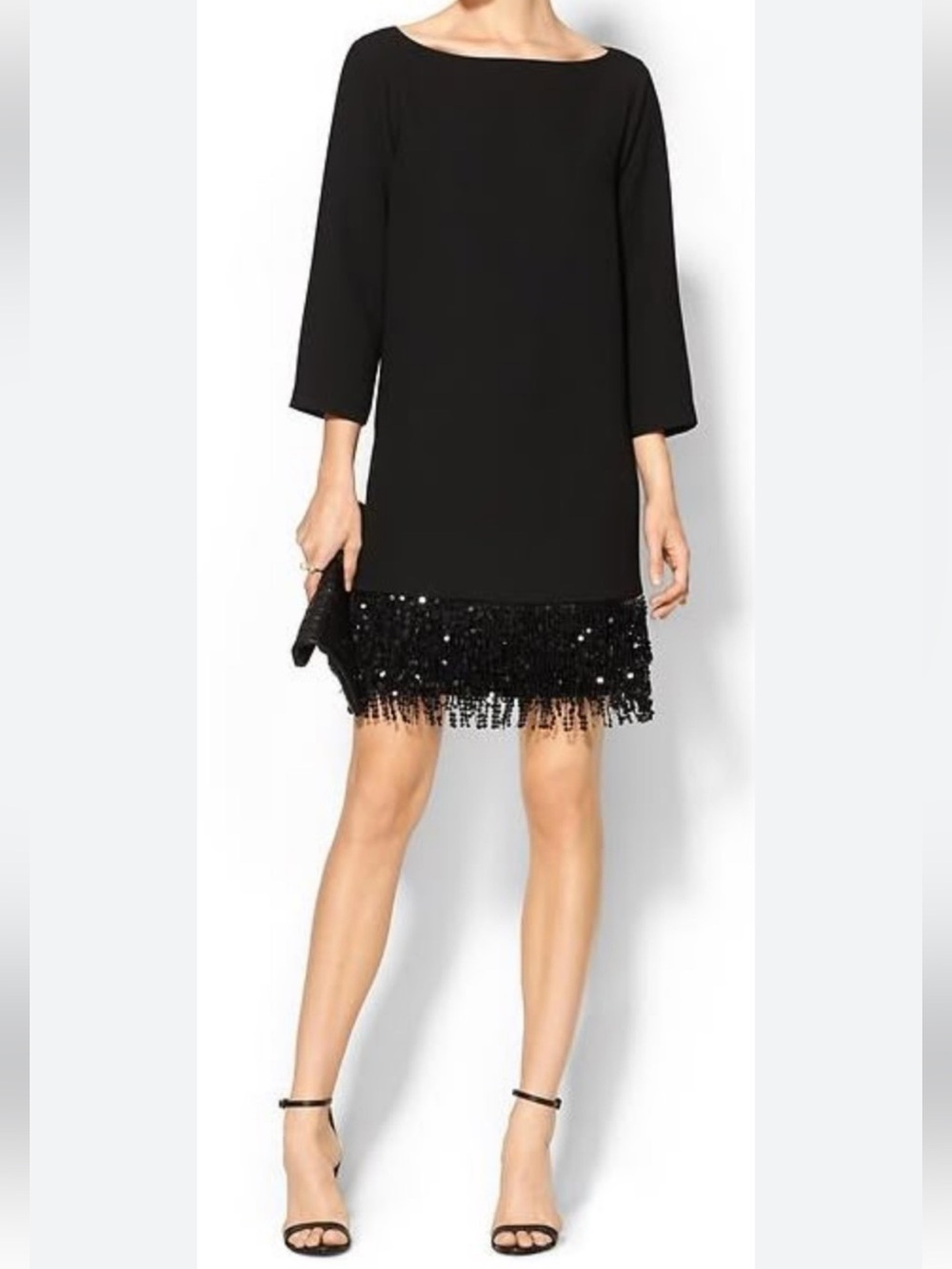 kate spade Black Sequin Fringe Mini Dress